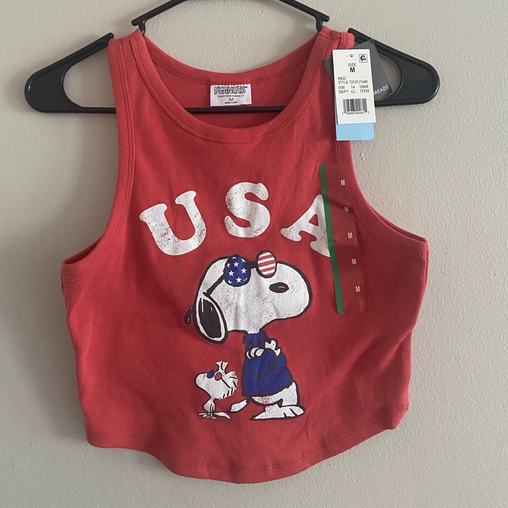 Snoopy USA Crop Top